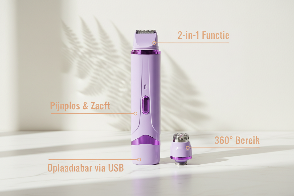 Lady Shavy paars met Nederlandse uitleg