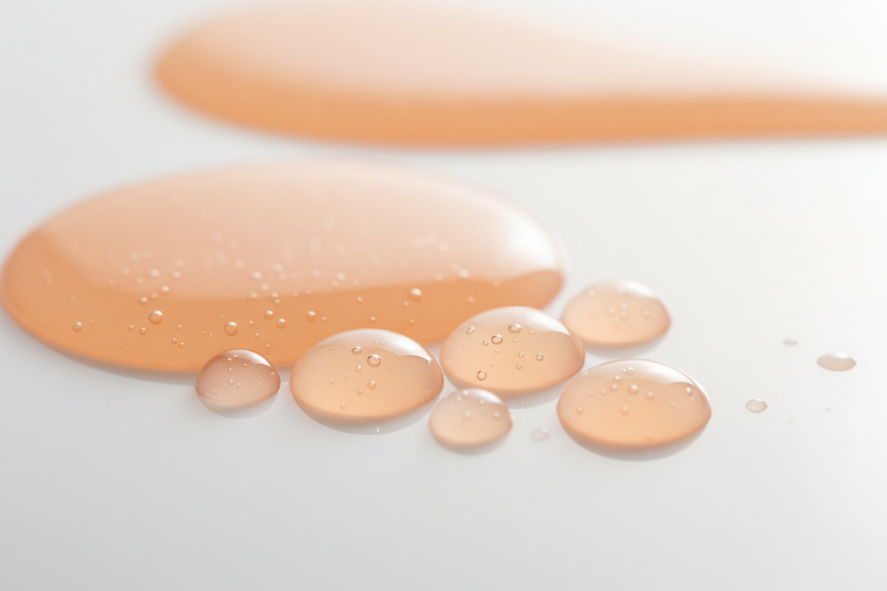 Niacinamide serum textuur close-up